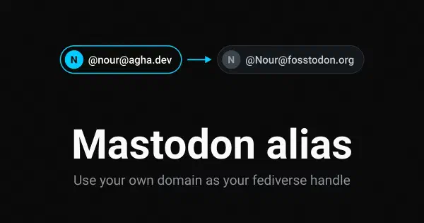 Creating a Mastodon alias