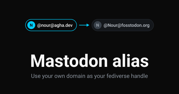 Creating a Mastodon alias