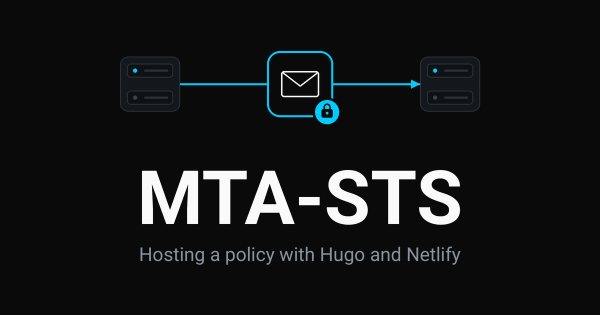 Hosting an MTA-STS policy using Hugo and Netlify